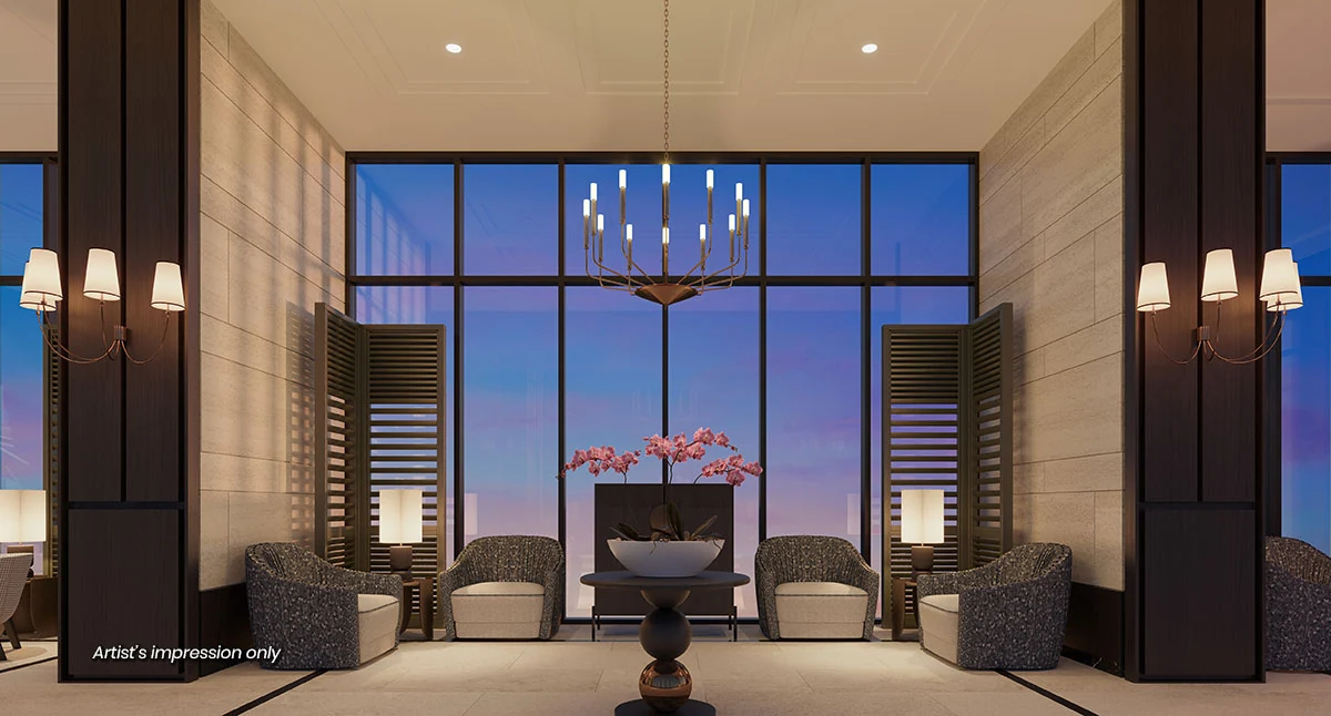 Resident lounge at twilight
