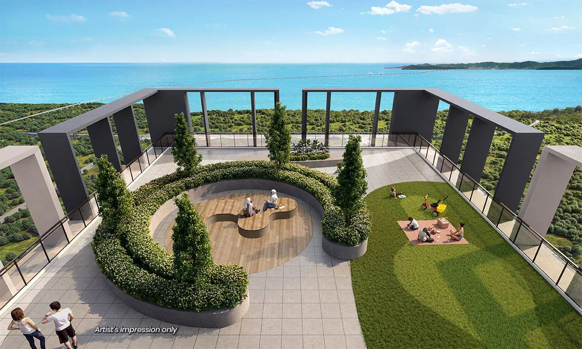 Rooftop sunset lounge